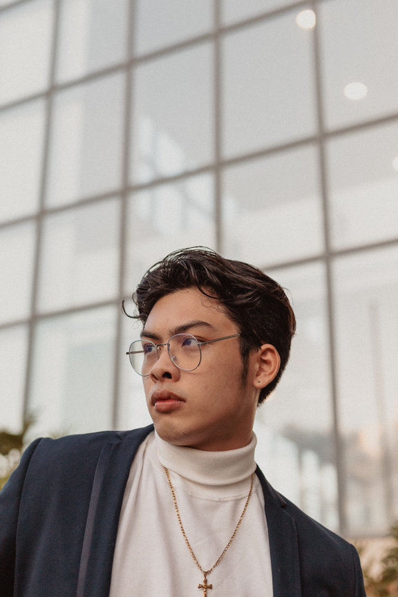 Portrait of a Fashionable Young Man Outdoors